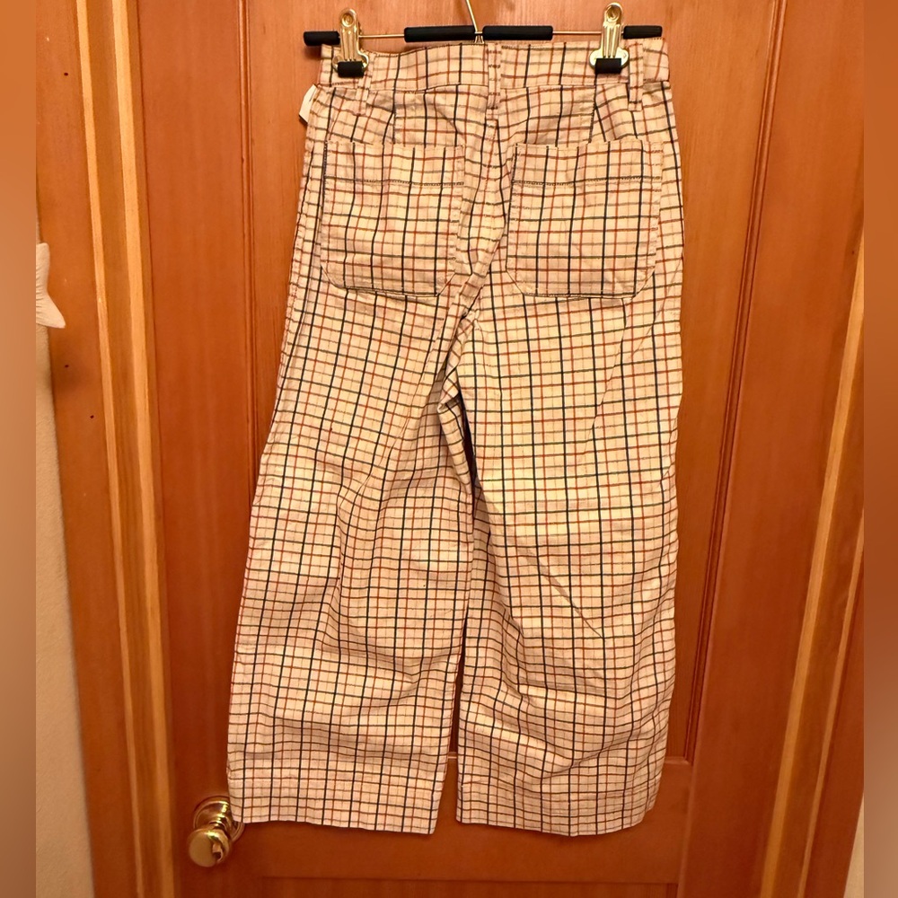 Madewell Emmett Wide-Leg Crop Pants in Rainbow Windowpan - Picture 7 of 8